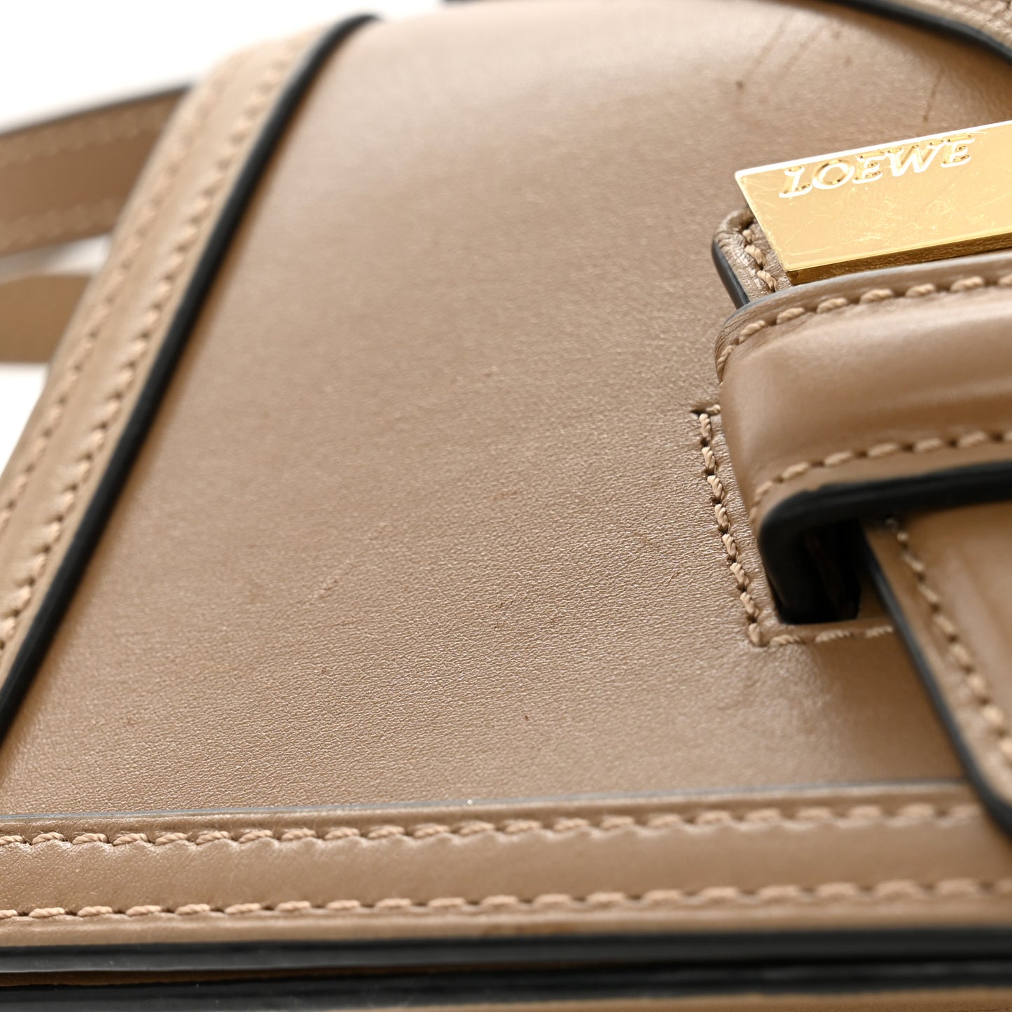Calfskin Small Barcelona Shoulder Bag Mink