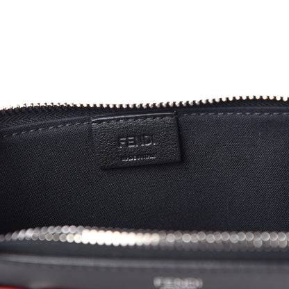Fendi Vitello Heart Zip Around Pouch Black 5 of 6