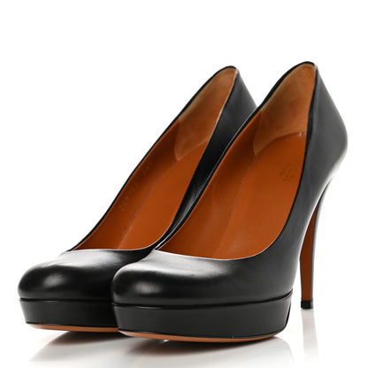 Gucci Nappa Betty Platform High Heel Pumps 38.5 Black 3 of 9