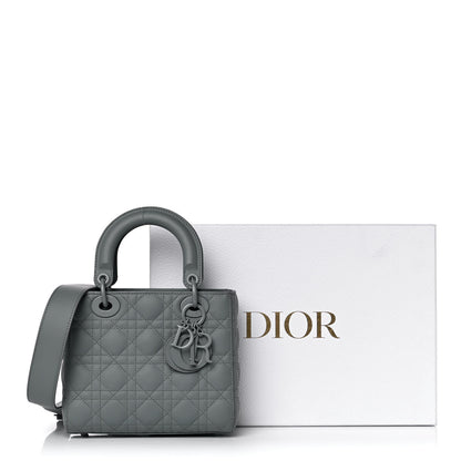 Christian Dior Ultra Matte Calfskin Cannage Small My ABCDior Lady Dior Grey Stone 16 of 16
