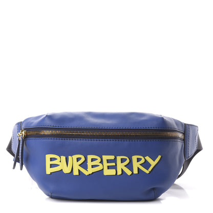 Burberry Calfskin Medium Sonny Bum Bag Blue Denim 1 of 8