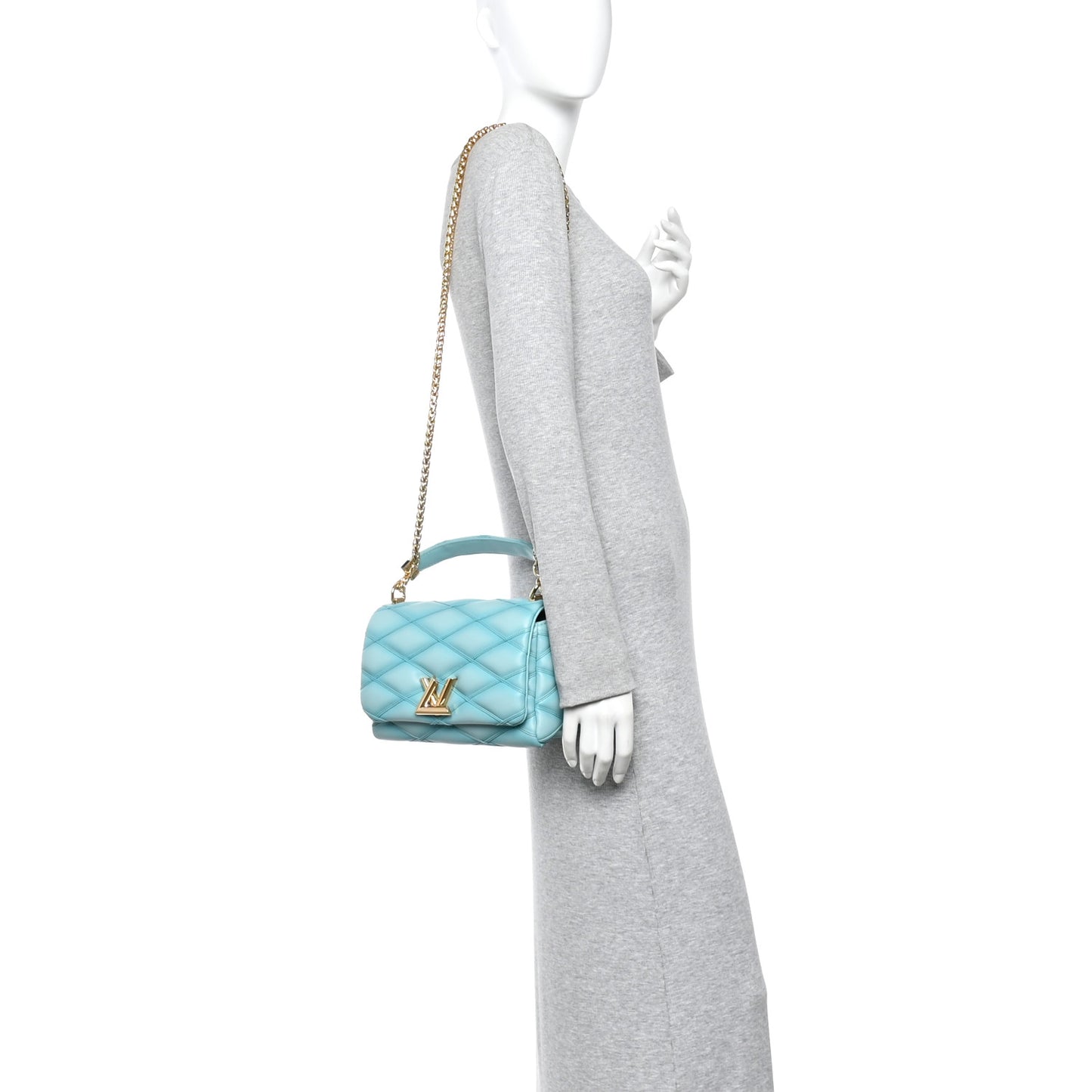 Lambskin Malletage Top Handle GO-14 MM Lagoon