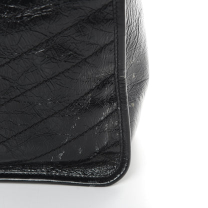 Saint Laurent Crinkled Calfskin Matelasse Monogram Large Niki Chain Satchel Black 19 of 20