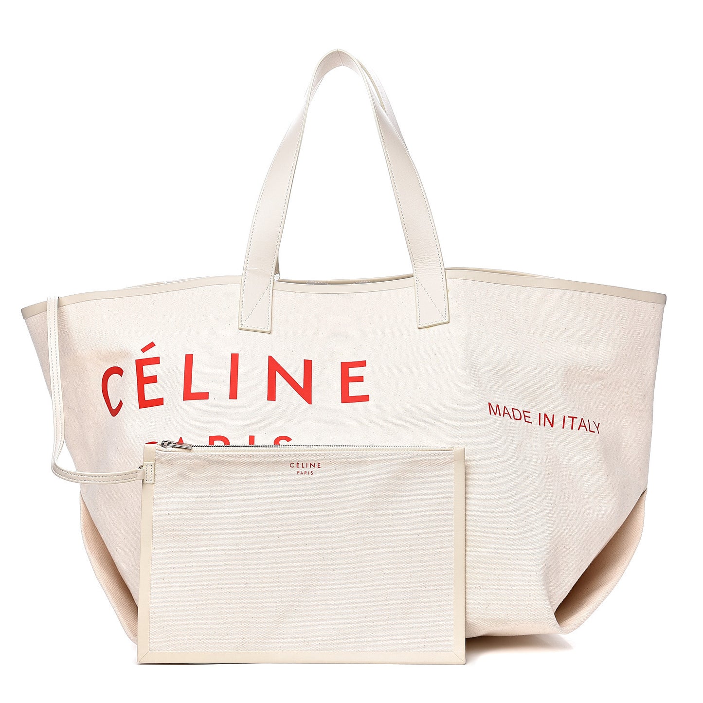 Textile Medium Made In Tote Natural Red