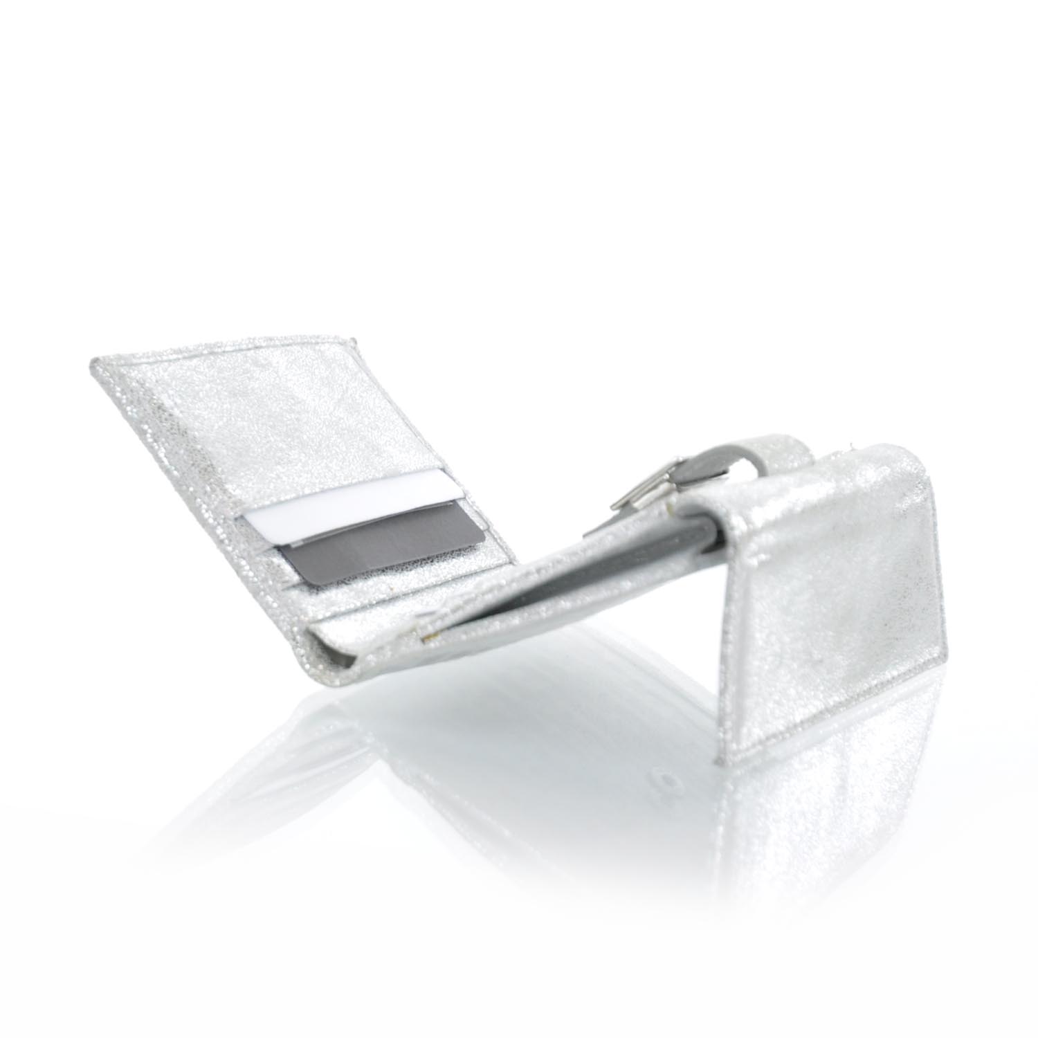 Fendi Zucchino Compact Wallet Silver 4 of 6