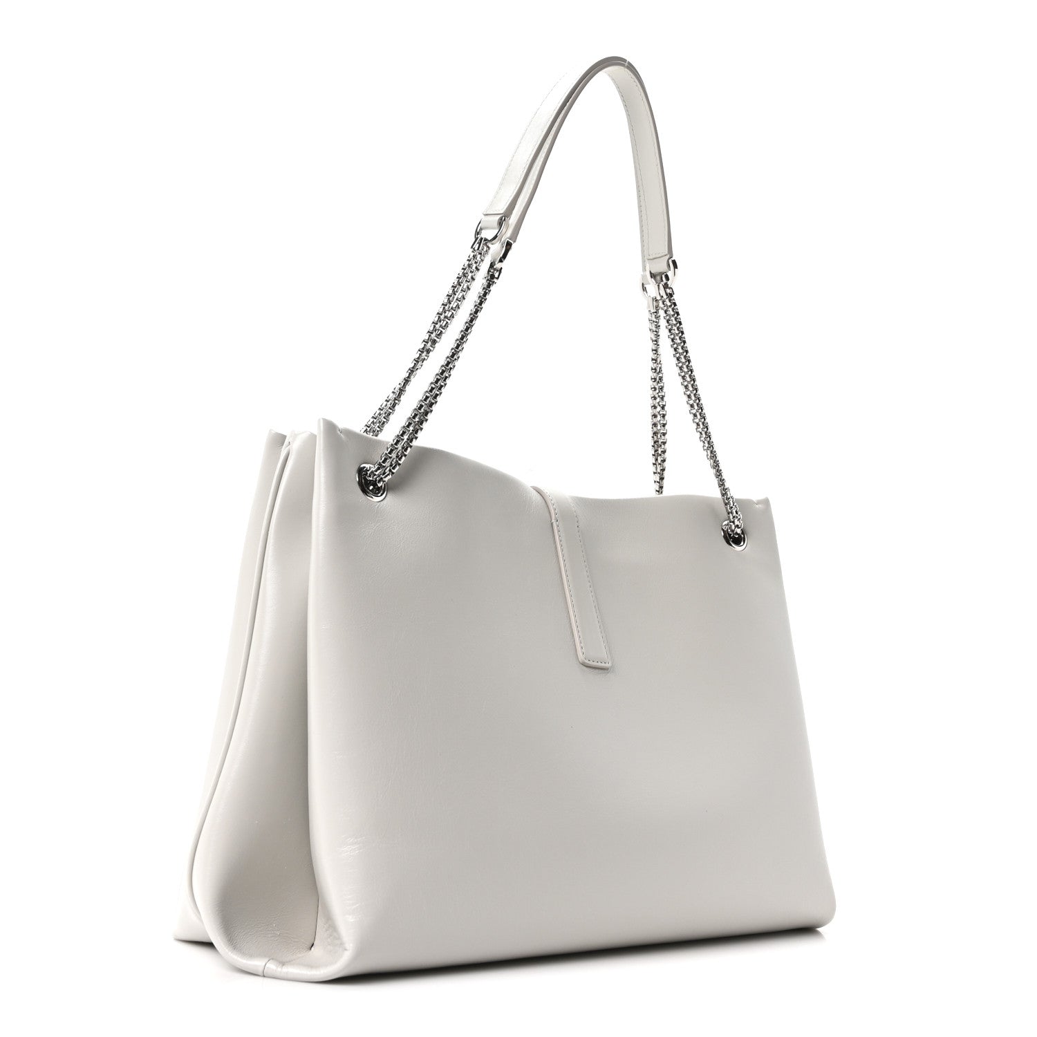Salvatore Ferragamo Calfskin Large Mia Tote Grey 3 of 10