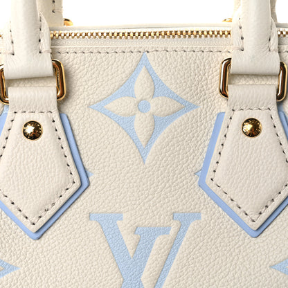 Louis Vuitton Empreinte Monogram Giant Speedy Bandouliere 20 Latte Candy Blue 7 of 9