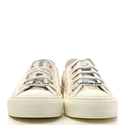 Christian Dior Canvas Oblique Walk'N'Dior Low Top Sneakers 39 Gold 2 of 9