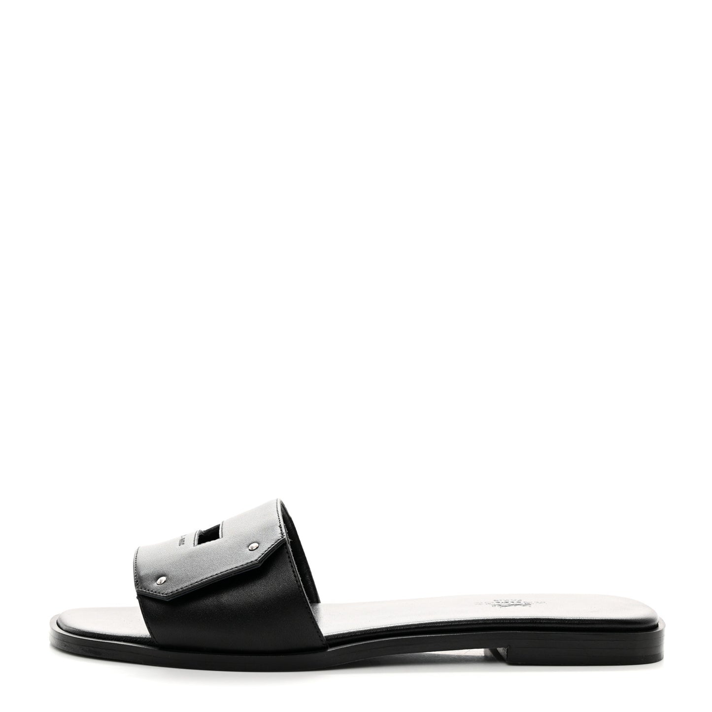 Calfskin View Sandals 38.5 Black