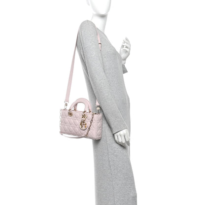 Christian Dior Lambskin Cannage Medium Lady D-Joy Light Pink 2 of 11