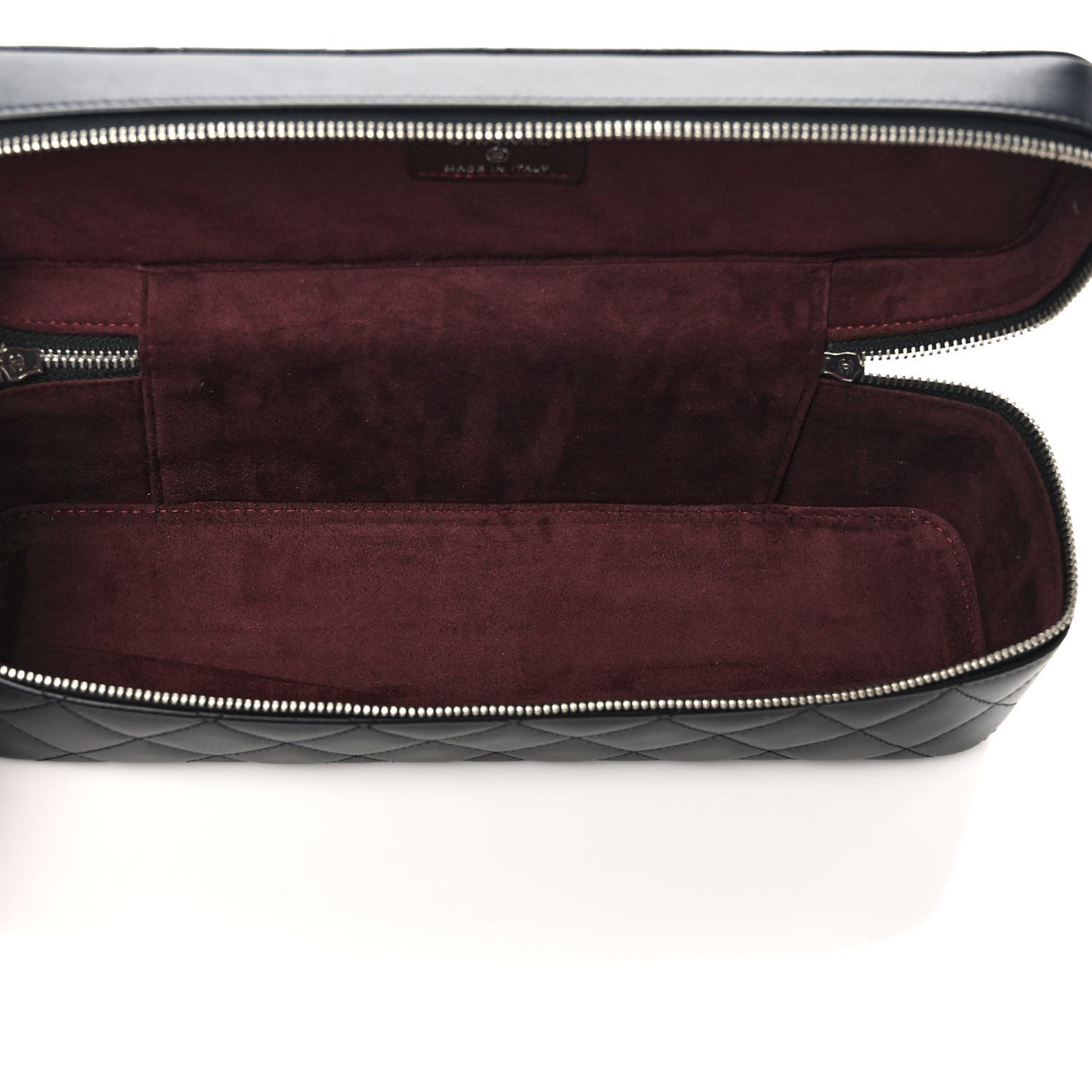 Lambskin Quilted Watch Case Black