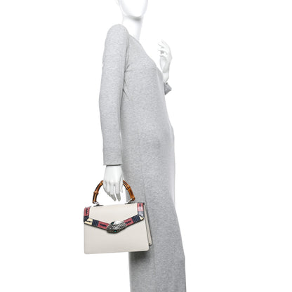 Gucci Calfskin Snakeskin Small Lilith Top Handle Bag White 2 of 12