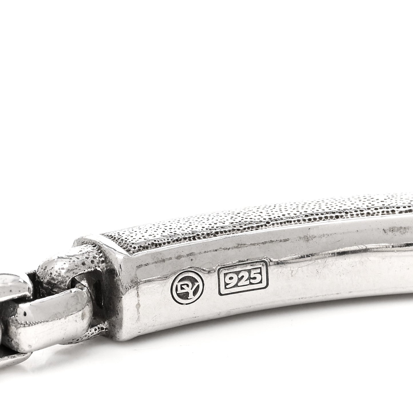 Sterling Silver Diamond Pave ID Bar Bracelet