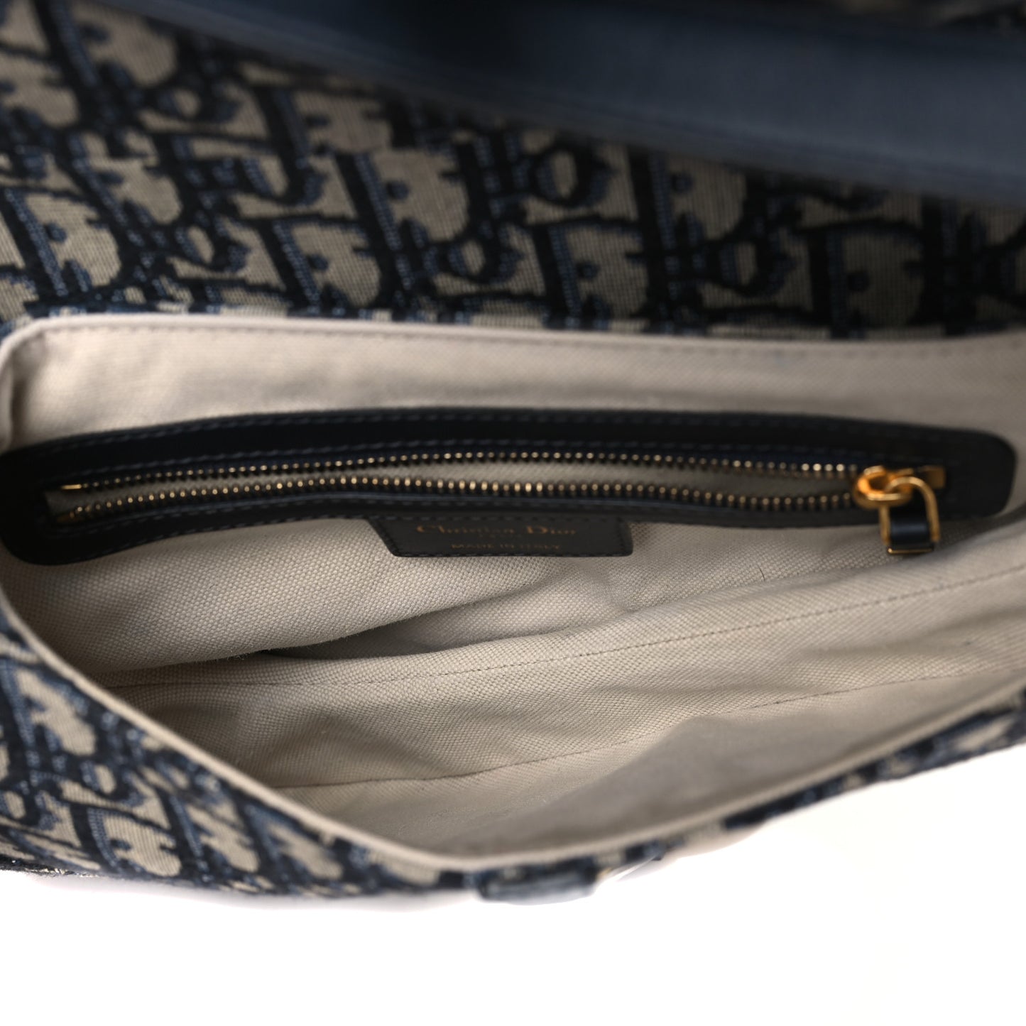 CHRISTIAN DIOR Oblique Saddle Bag Blue