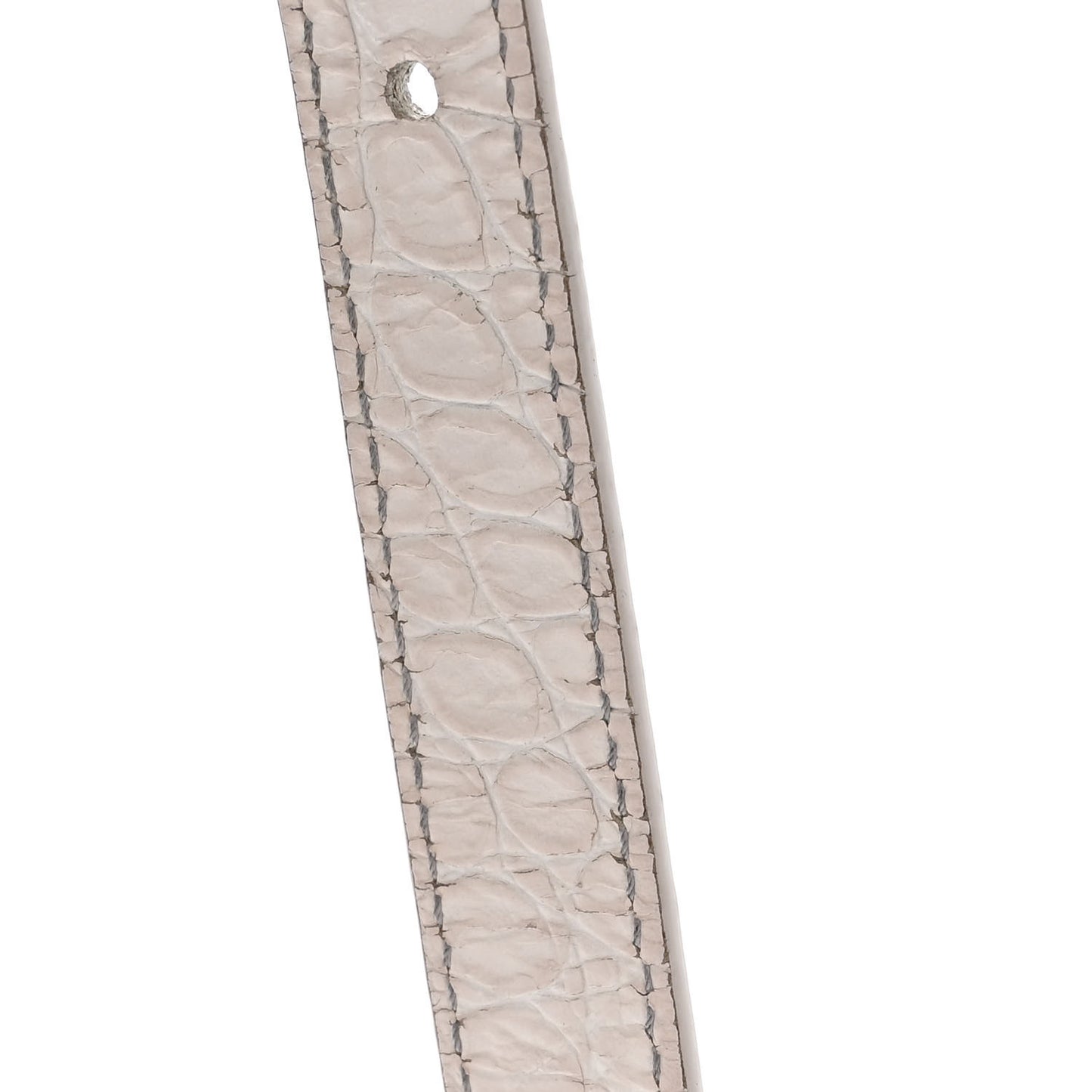 Shiny Calfskin Crocodile Embossed Small Hourglass Sling Shoulder Bag White