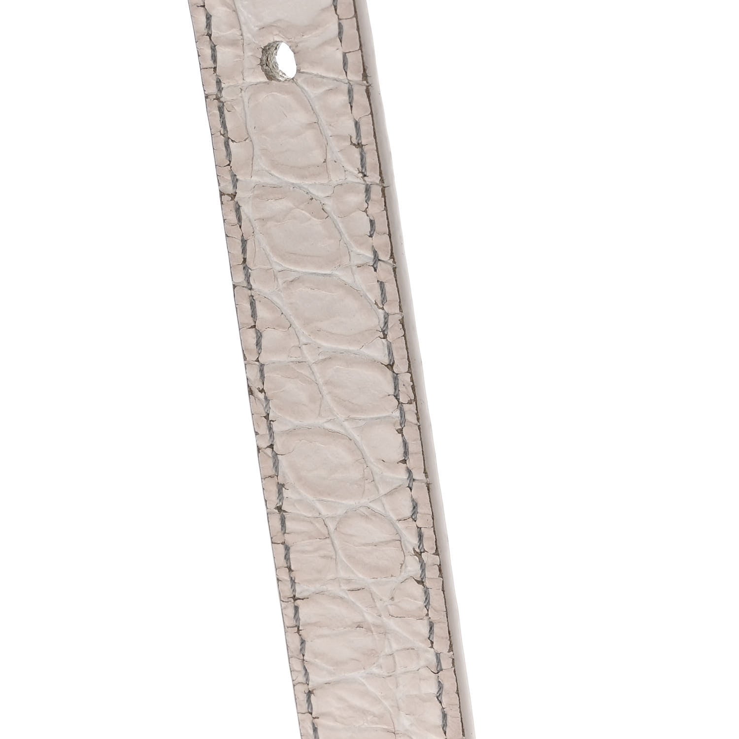 Balenciaga Shiny Calfskin Crocodile Embossed Small Hourglass Sling Shoulder Bag White 13 of 17