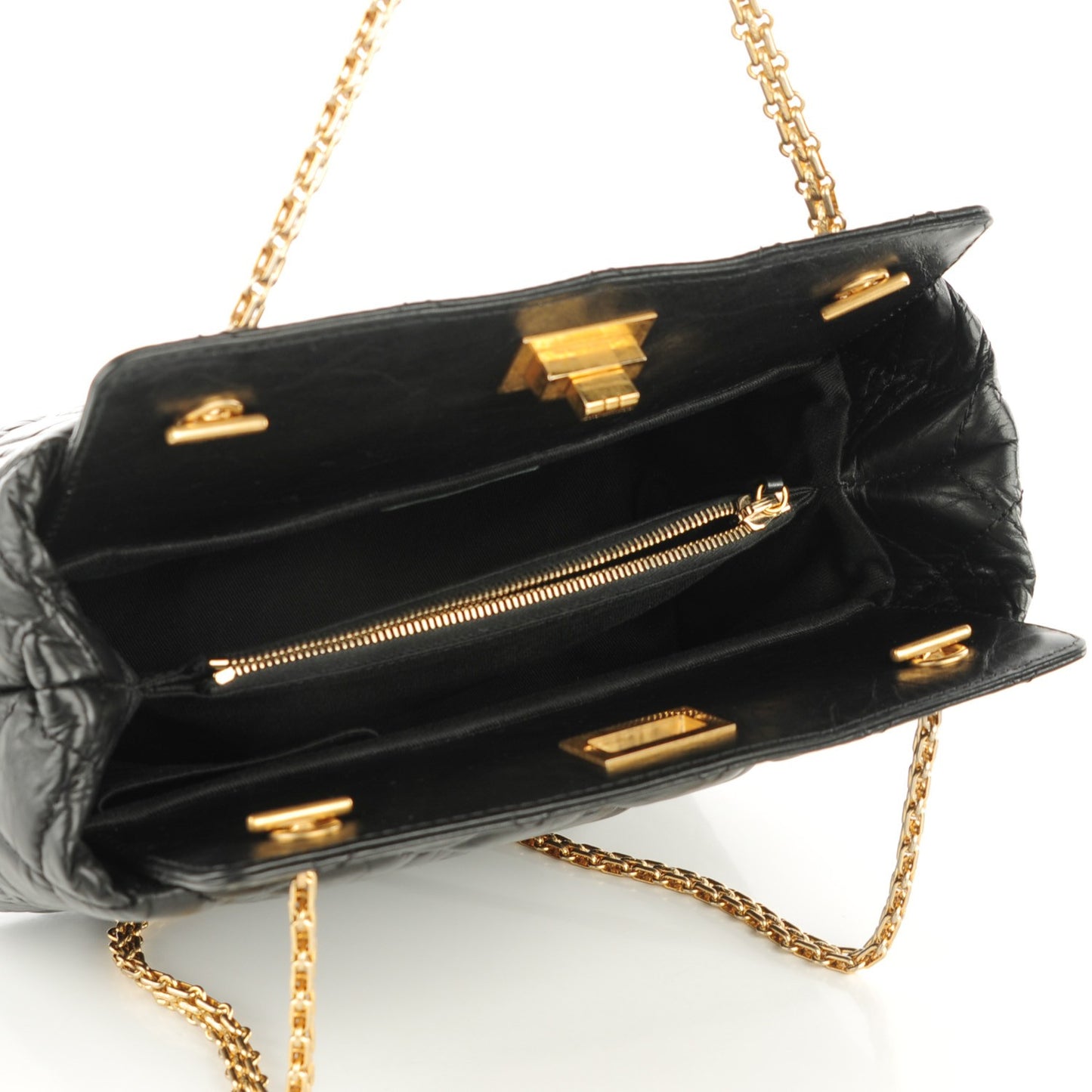 Aged Calfskin Reissue 2.55 Tote Black