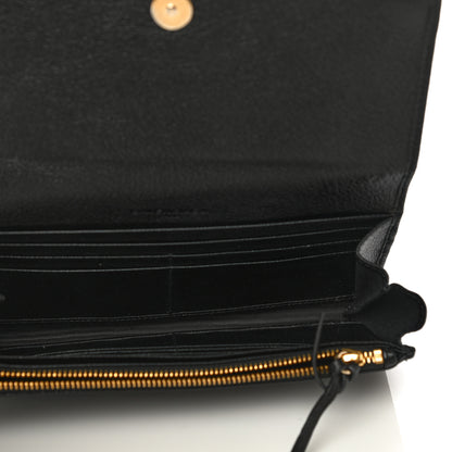 Balenciaga Chevre Gold Metallic Edge Hardware Money Wallet Black 6 of 10