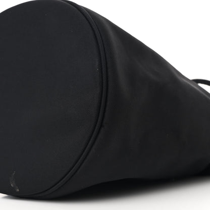 Balenciaga Recycled Sport Nylon Logo Embroidered Wheel Drawstring Bucket Bag Black White 11 of 11