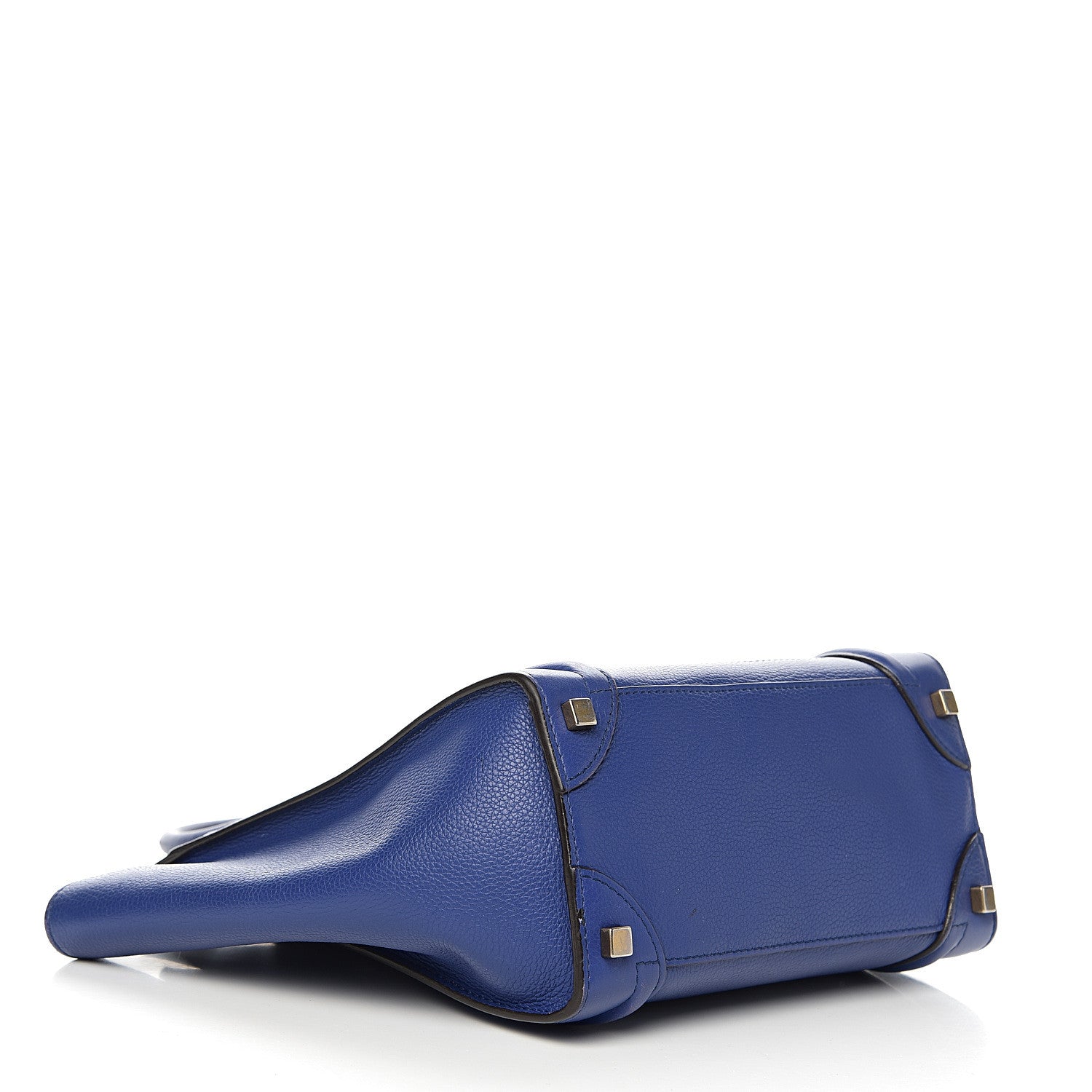 Celine Drummed Calfskin Mini Luggage Indigo 3 of 11