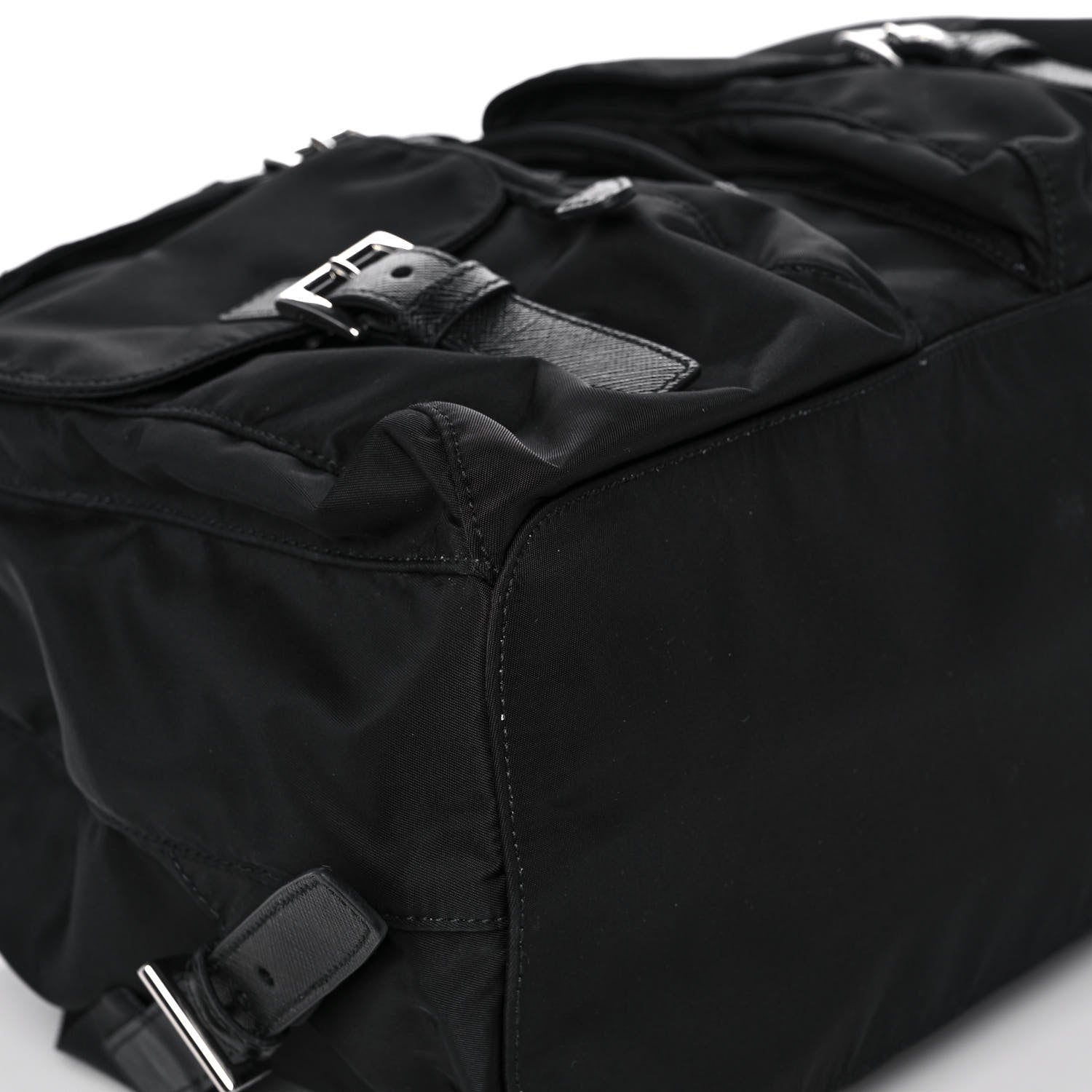 Prada Tessuto Nylon Saffiano Medium Backpack Black 13 of 16
