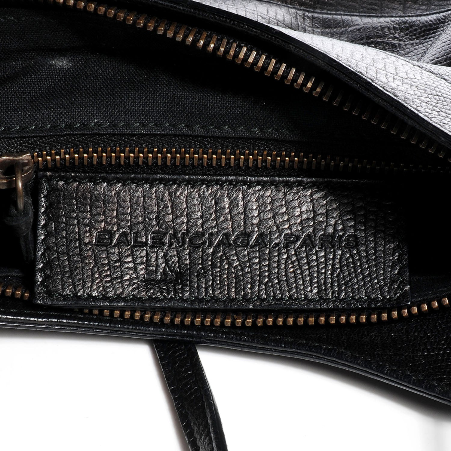 Balenciaga Agneau Lizard Embossed Classic Hardware Hip Black 7 of 11