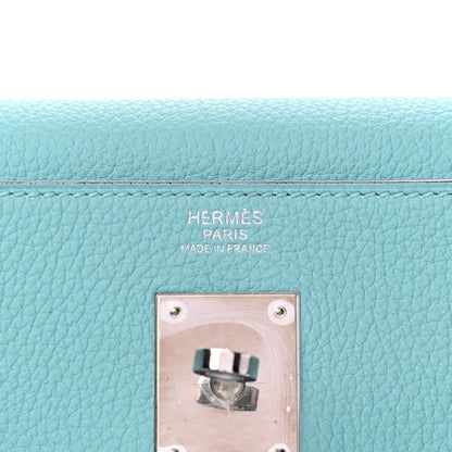 Hermes Togo Kelly Retourne 32 Bleu Atoll 6 of 10
