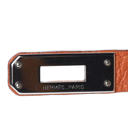Hermes Taurillon Clemence Birkin 25 Orange 18 of 27