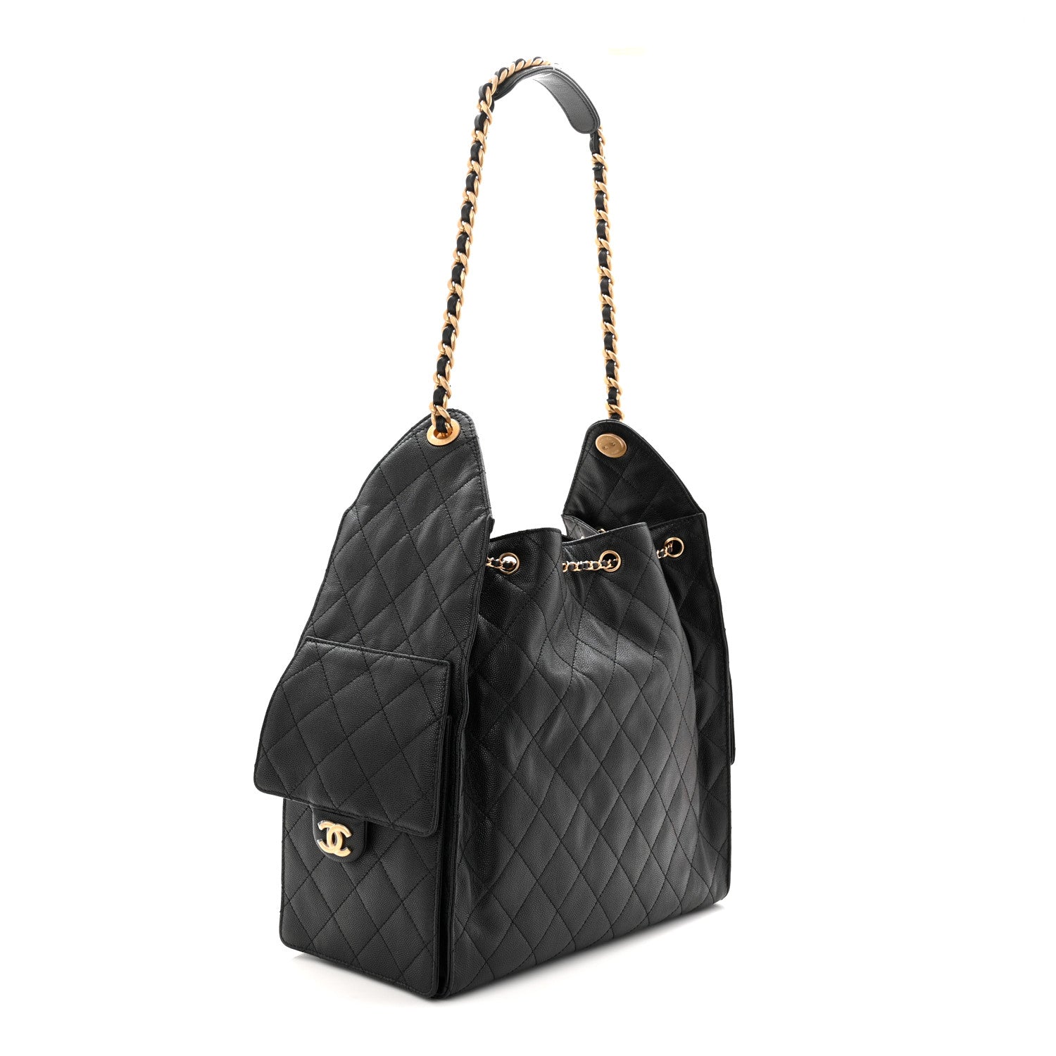 Chanel Caviar Quilted Medium Chanel 25 Handbag Black 4 of 10