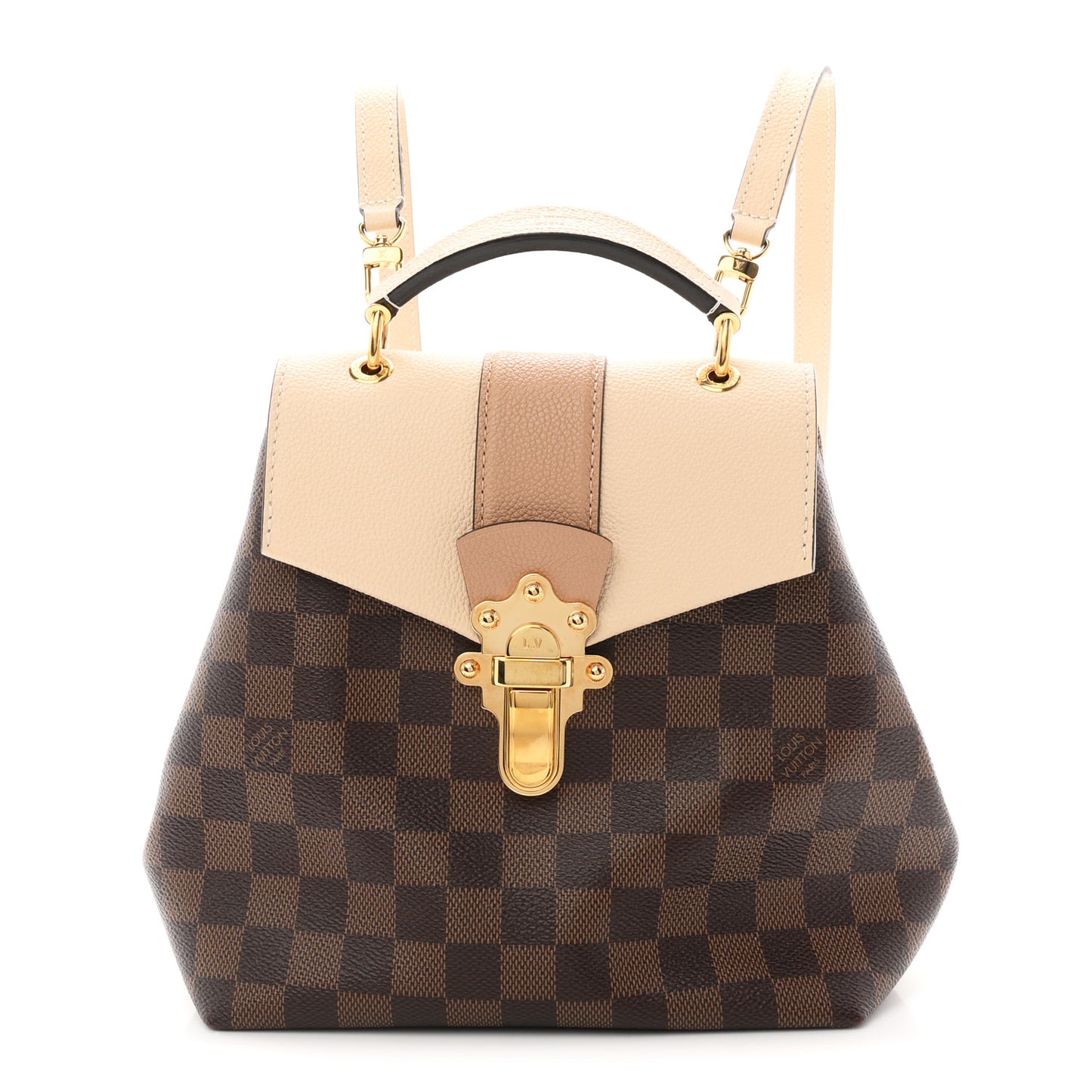 Damier Ebene Clapton Backpack Creme