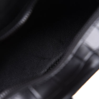 Balenciaga Semi Shiny Calfskin Crocodile Embossed Neo Classic Black Hardware Mini City Black 12 of 16