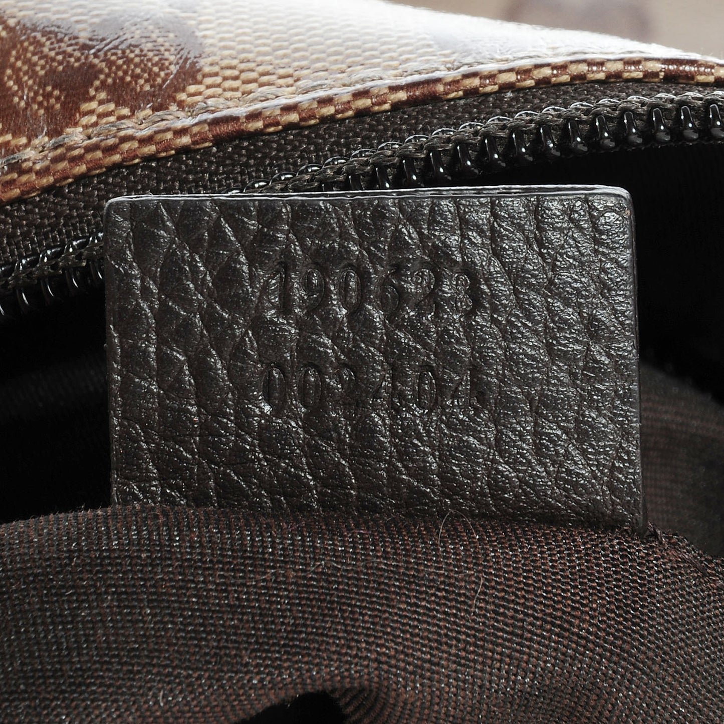 Crystal Monogram Messenger Bag Brown