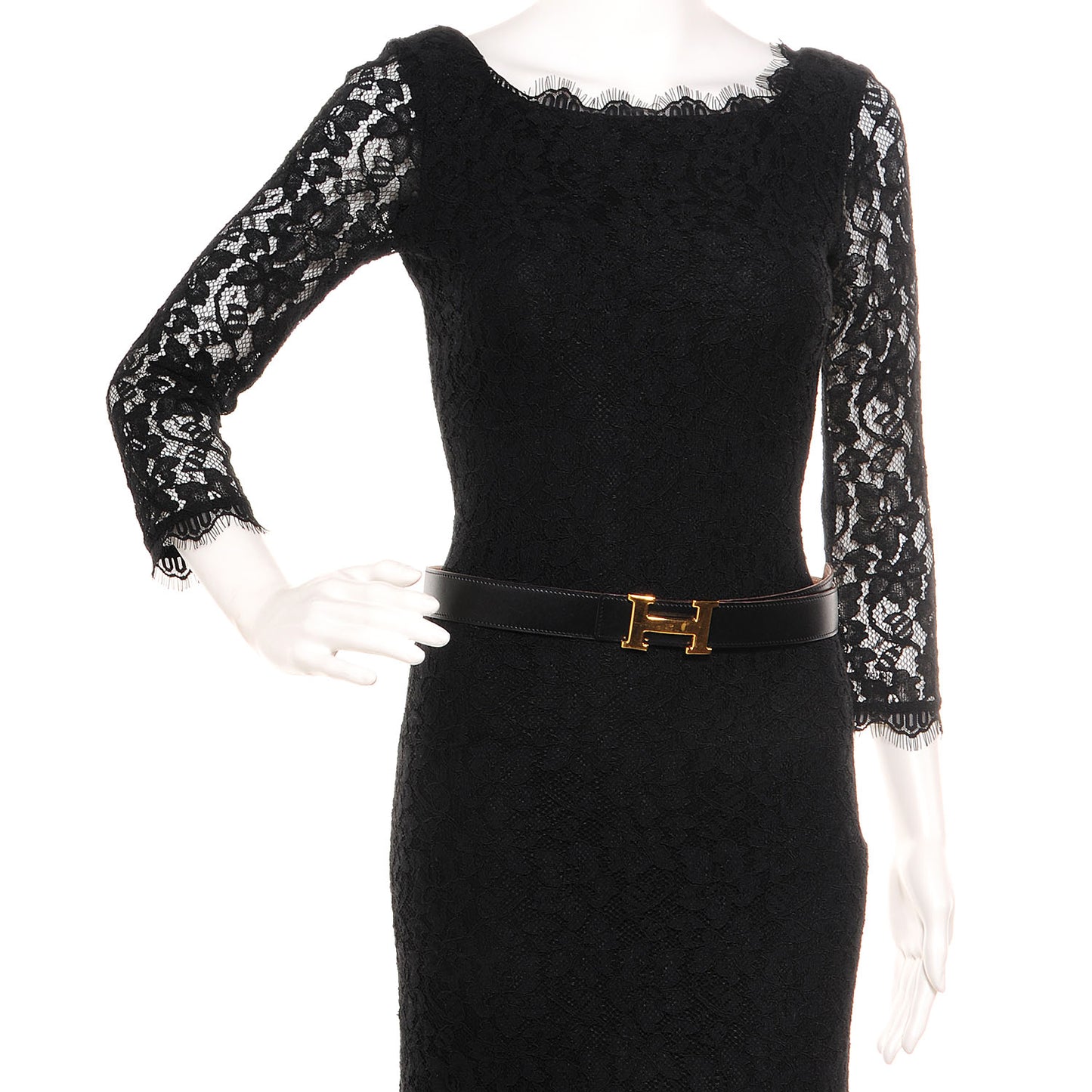 Box Togo Reversible Polished Constance 32mm H Belt 85 Noir Gold