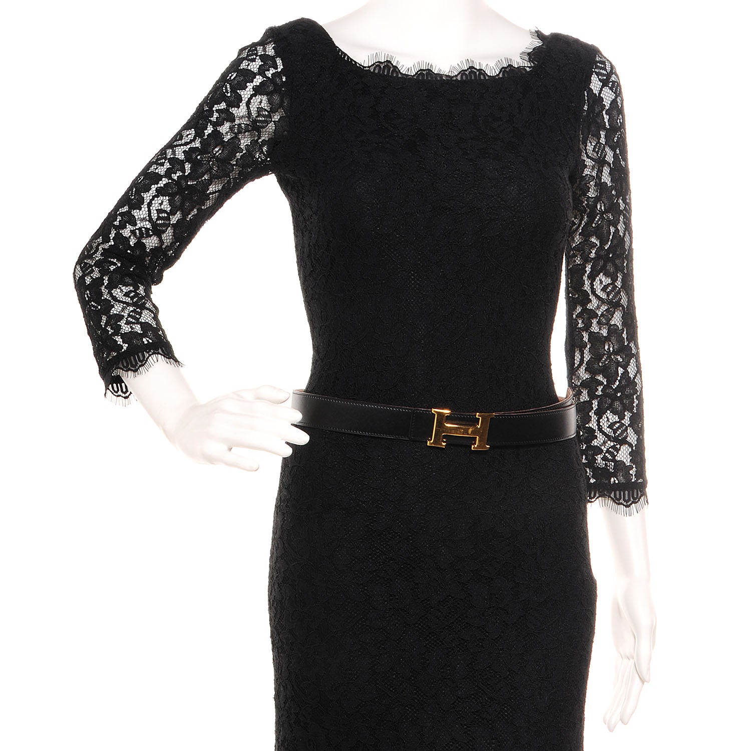 Hermes Box Togo Reversible Polished Constance 32mm H Belt 85 Noir Gold 2 of 5