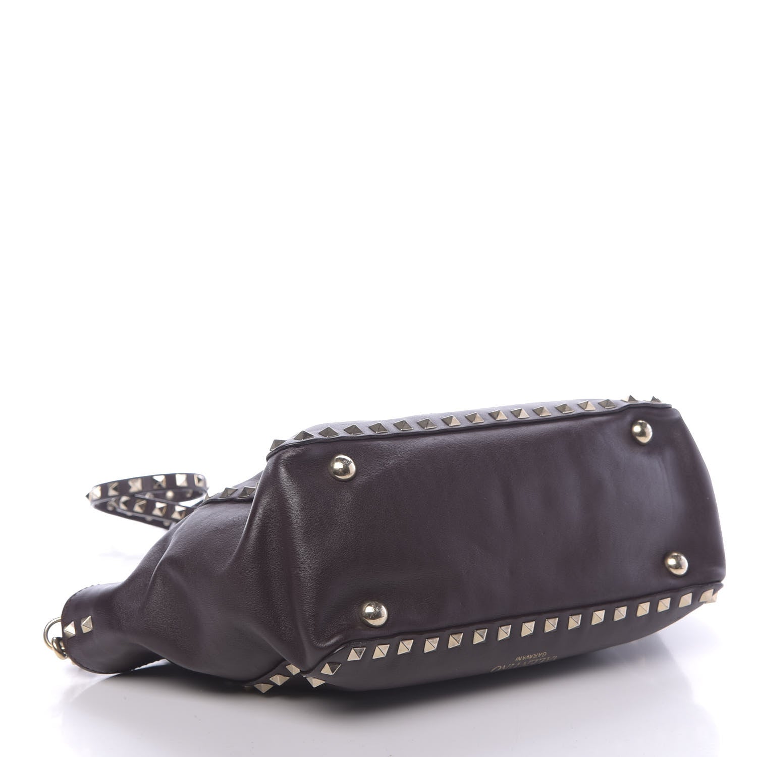 Valentino Garavani Vitello Small Rockstud Tote Griotte 4 of 14