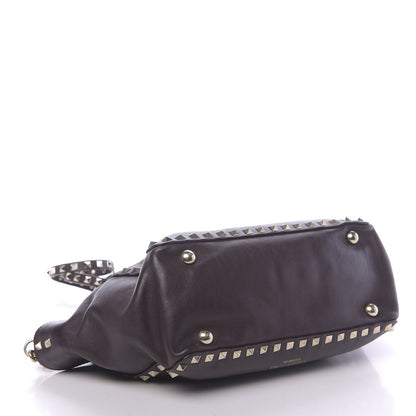 Valentino Garavani Vitello Small Rockstud Tote Griotte 4 of 14