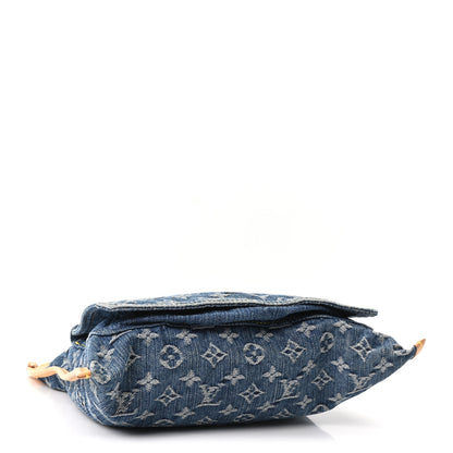 Louis Vuitton Monogram Denim Sac Plat Blue 4 of 9