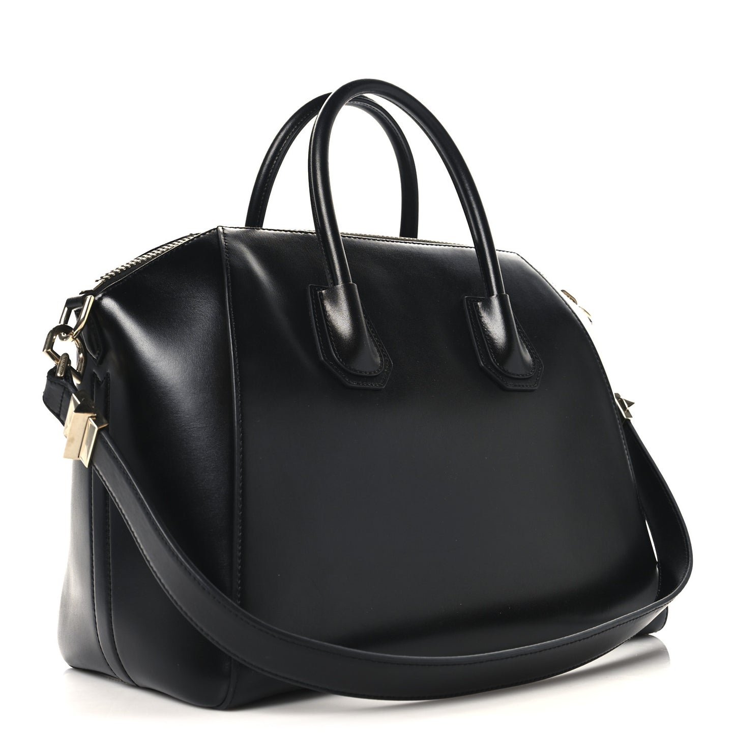 Shiny Lord Calfskin Medium Antigona Black