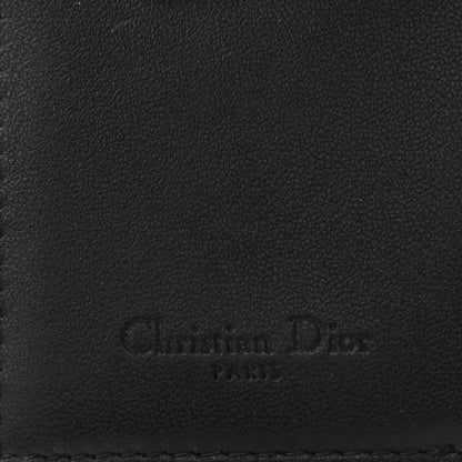 Christian Dior Lambskin Cannage Lady Dior Lotus Wallet Black 7 of 8