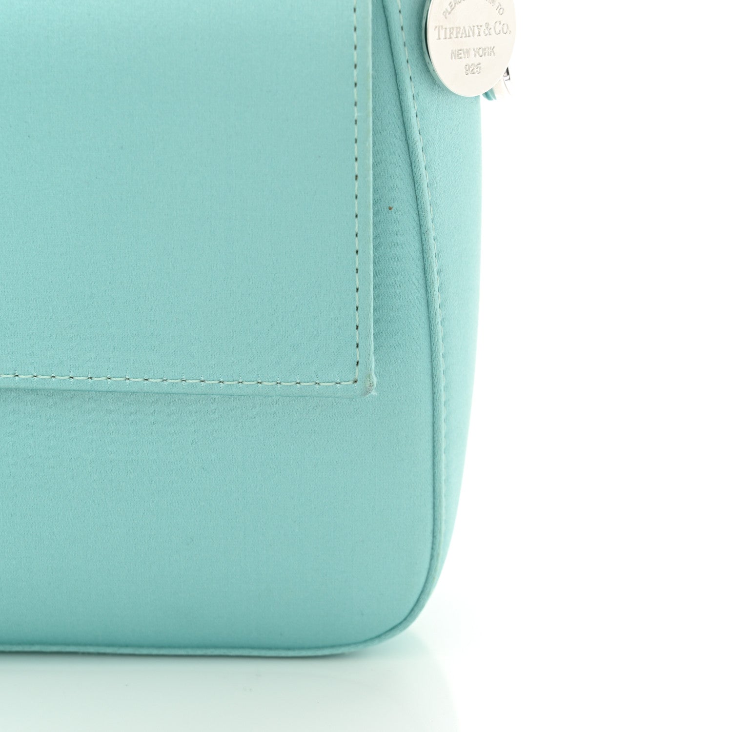 Fendi X TIFFANY Satin Nappa Silver Baguette Blue Tiffany Silver 11 of 13