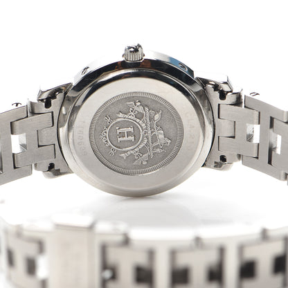Hermes Stainless Steel 24mm Clipper Quartz Watch Black 4 of 5