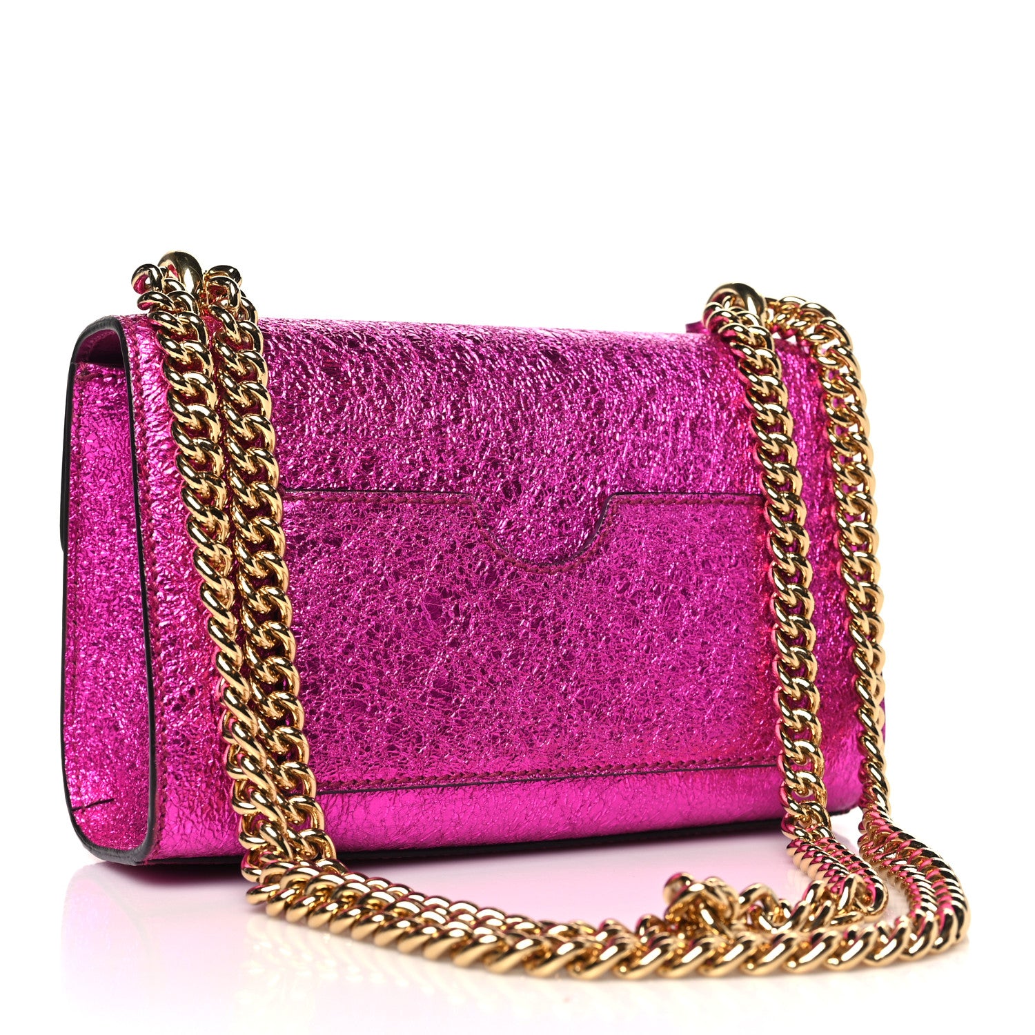 Gucci Galassia Small Padlock Shoulder Bag Fuxia 3 of 10
