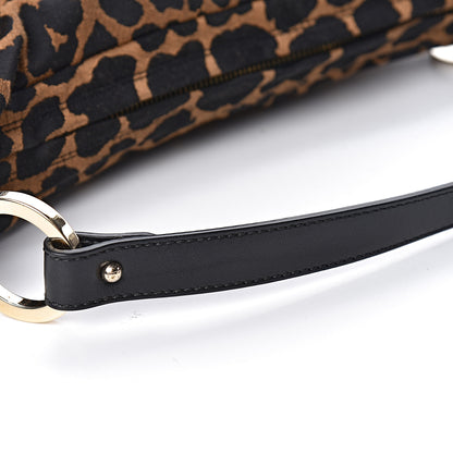 Fendi Jacquard Leopard Print Chef Hobo Tobacco 10 of 14