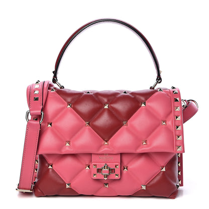 Valentino Garavani Nappa Medium Candystud Top Handle Bag Rosso Valentino Shadow Pink 1 of 17
