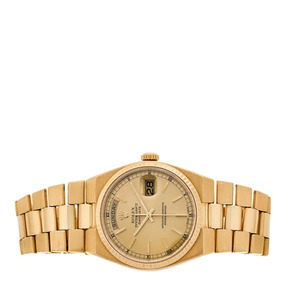 Rolex 18K Yellow Gold 36mm Oysterquartz Day-Date Watch Champagne 19018 2 of 5