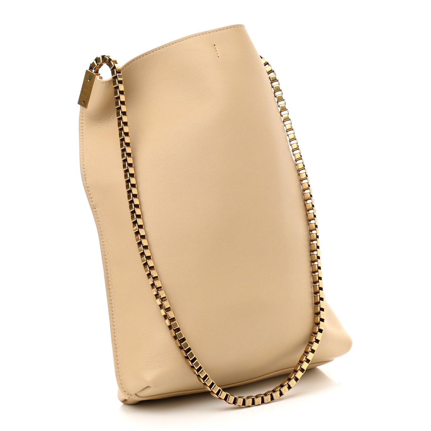 Smooth Calfskin Small Suzanne Hobo Ivory Natural