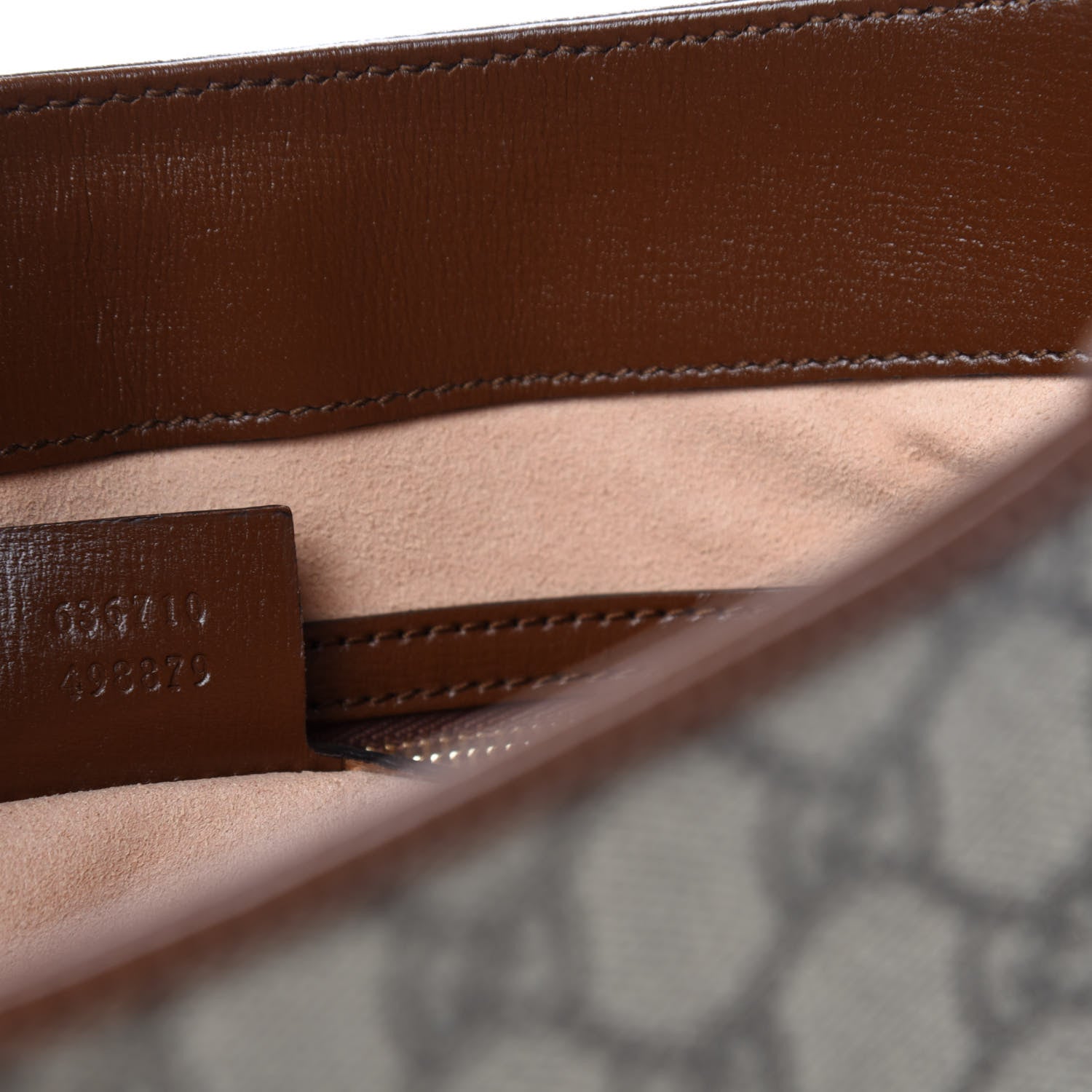Gucci GG Supreme Monogram Azalea Calfskin Web Medium Jackie 1961 Hobo Beige Ebony Brown Sugar 9 of 10