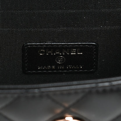 Chanel Lambskin Quilted Mini Trendy CC Chain Wallet Black 5 of 11