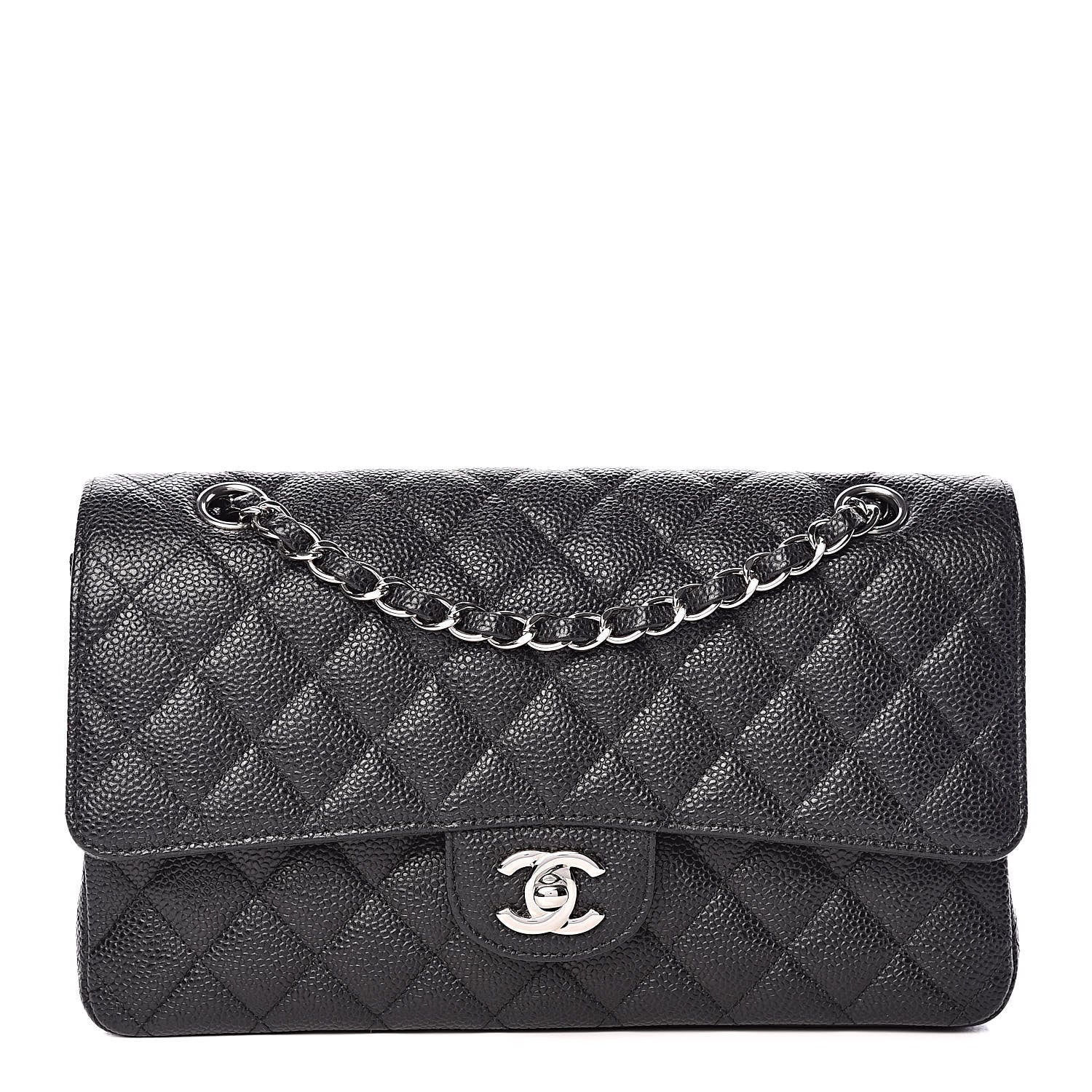 Chanel Caviar Quilted Medium Double Flap Black 1 of 10