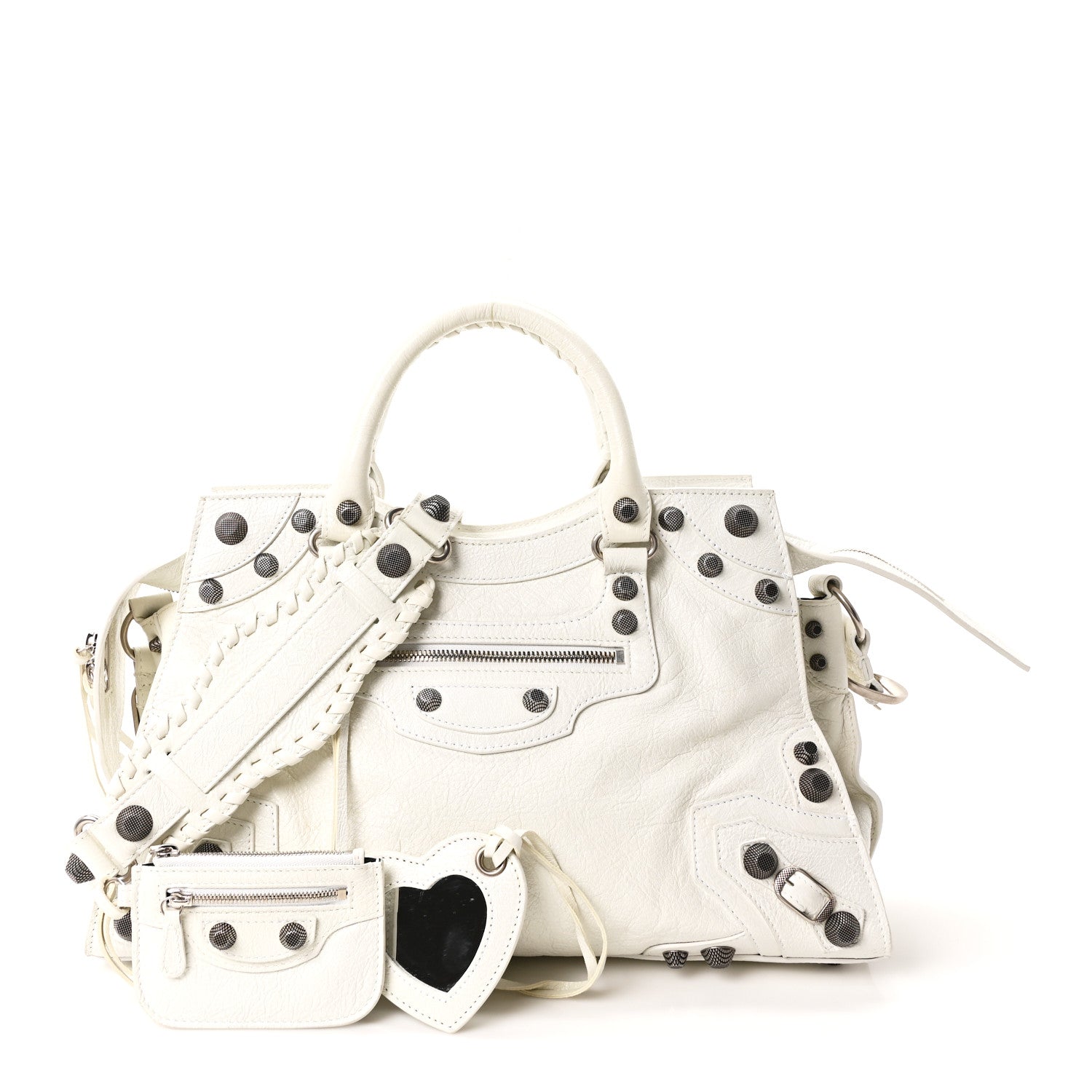 Balenciaga Agneau Arena Neo Cagole City Handbag Optic White 3 of 11